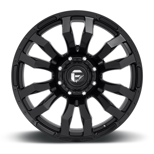 Aluminum Wheels 18X9 Blitz D675 8 On 180 Gloss Black 124.2 Bore 1 Offset Multi Spoke Fuel Off Road Wheels
