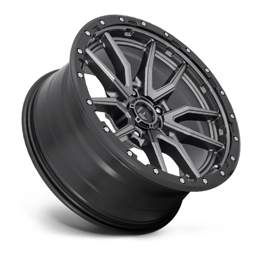 Aluminum Wheels 18X9 Rebel D680 5 On 150 Matte Gunmetal Gray Black Bead Ring 110.2 Bore 1 Offset Fuel Off Road Wheels