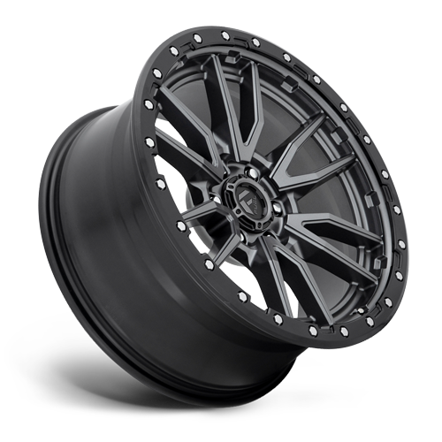 Aluminum Wheels 18X9 Rebel D680 6 On 135 Matte Gunmetal Gray Black Bead Ring 87.1 Bore 1 Offset Fuel Off Road Wheels
