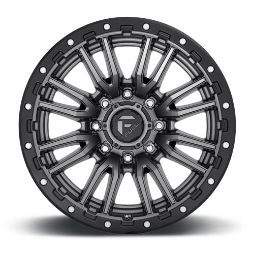 Aluminum Wheels 20X9 Rebel D680 8 On 170 Matte Gunmetal Gray Black Bead Ring 125.1 Bore 1 Offset Fuel Off Road Wheels