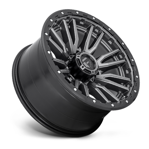 Aluminum Wheels 22X10 Rebel D680 8 On 170 Matte Gunmetal Gray Black Bead Ring 125.1 Bore -18 Offset Fuel Off Road Wheels