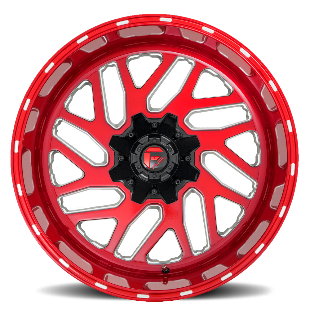 Aluminum Wheels 20X10 Triton D691 6 On 135/6 On 139.7 Candy Red Milled 106.1 Bore -19 Offset Mesh Spoke Fuel Off Road Wheels