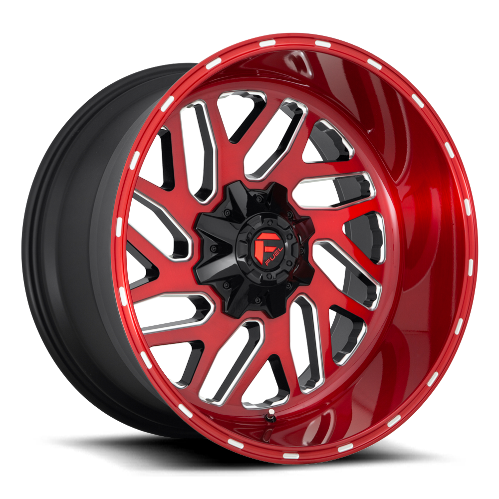 Aluminum Wheels 22X12 Triton D691 8 On 180 Candy Red Milled 124.2 Bore -43 Offset Mesh Spoke Fuel Off Road Wheels