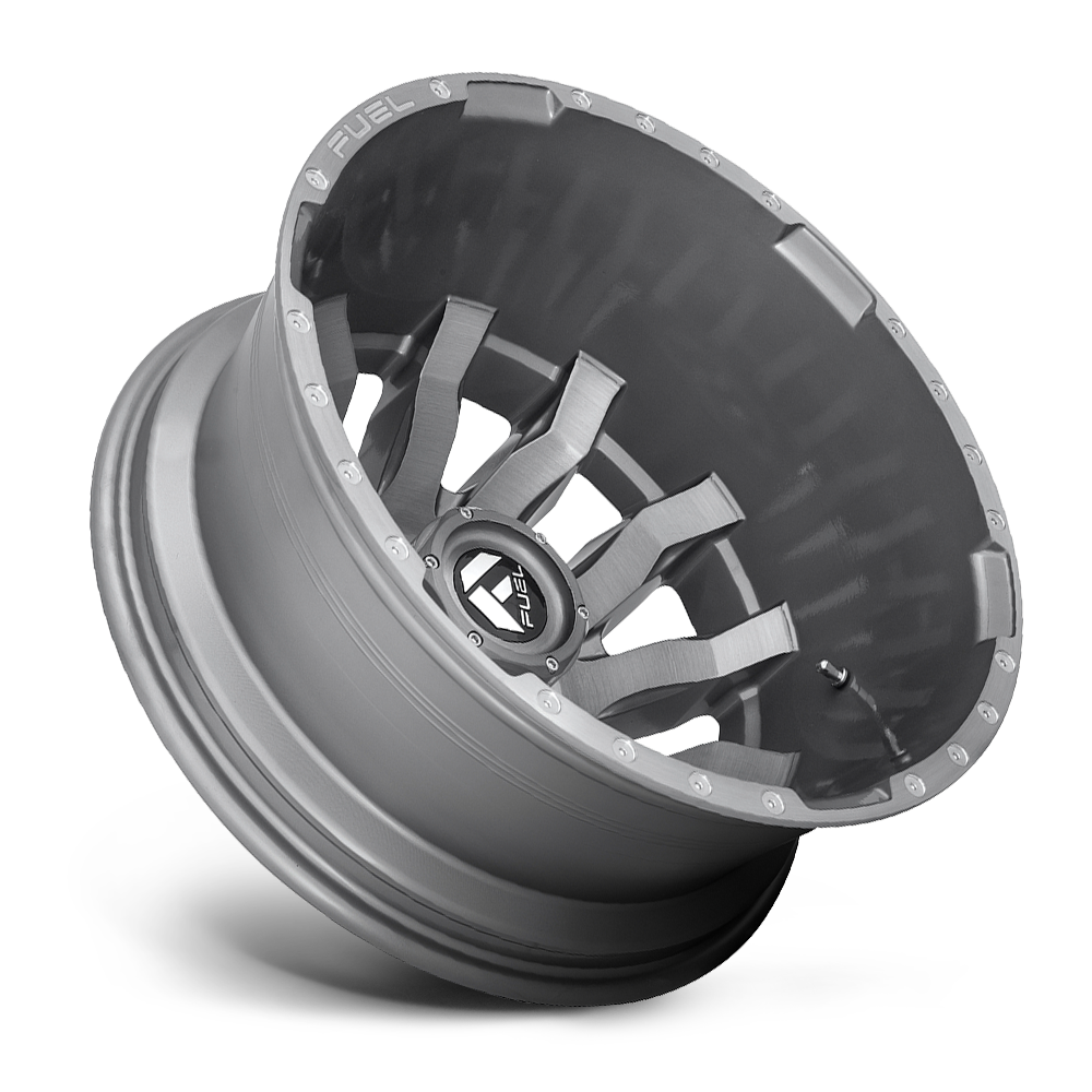 Dually Wheels 20X8.25 Blitz Dually D693 8 On 200 Brushed Gunmetal Gray Tinted Clear 142 Bore -202 Offset Multi Spoke Outer Dually Fuel Off Road Wheels