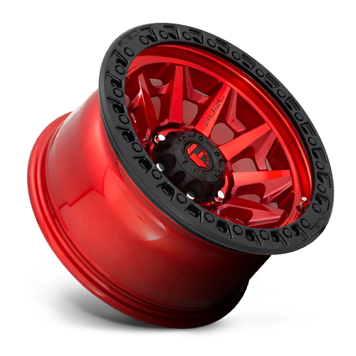 Aluminum Wheels 20X10 Covert D695 5 On 139.7 Candy Red Black Bead Ring 87.1 Bore -18 Offset Multi Spoke Fuel Off Road Wheels