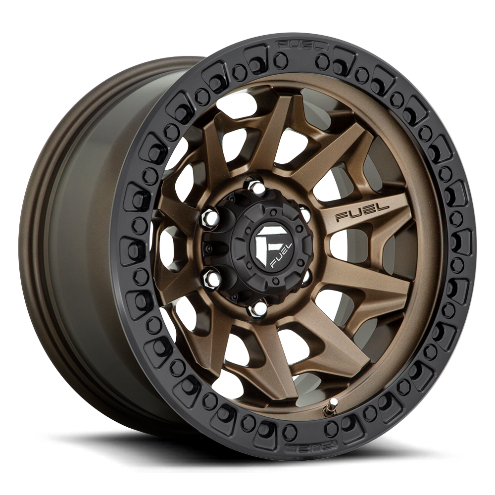 Fuel Off-Road Aluminum Wheels 17X9 Covert D696 Matte Bronze Black Bead Ring