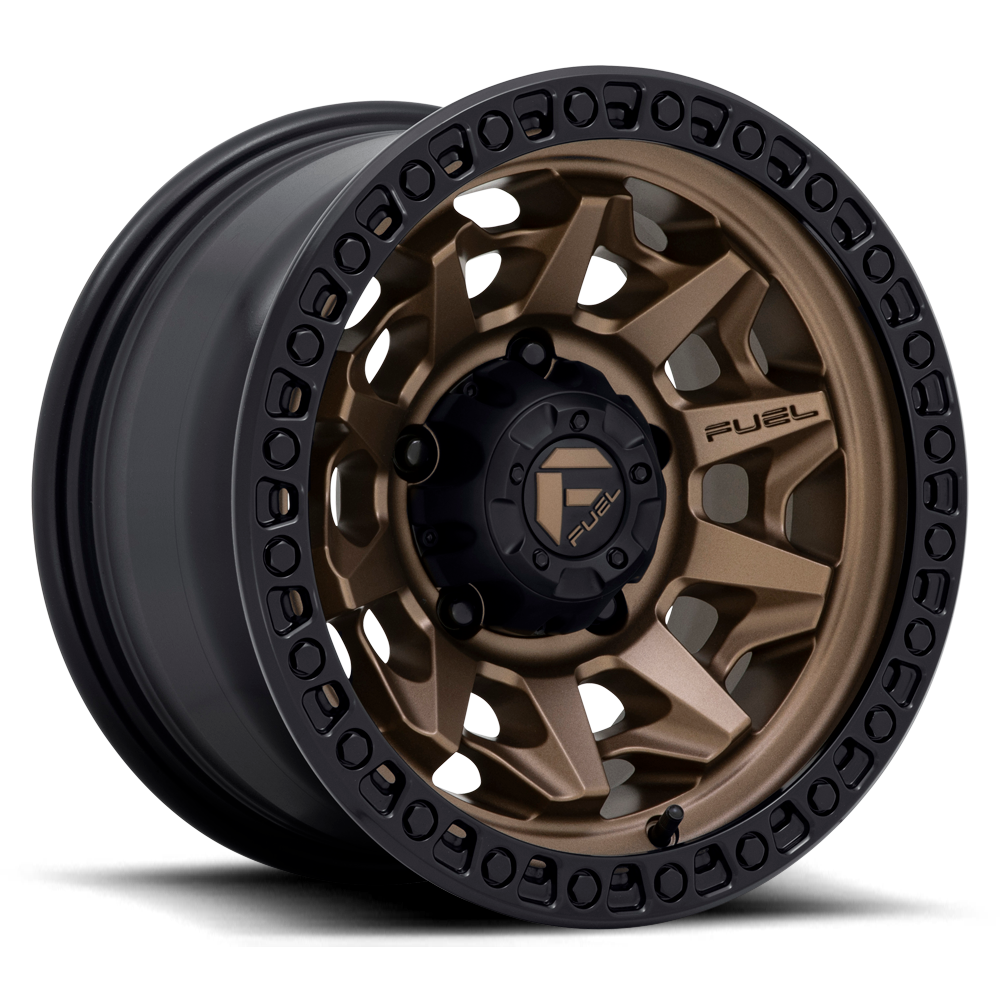 Fuel Off-Road Aluminum Wheels 18X9 Covert D696 Matte Bronze Black Bead Ring