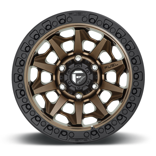 Aluminum Wheels 20X10 Covert D696 8 On 180 Matte Bronze Black Bead Ring 124.28 Bore -18 Offset Multi Spoke Fuel Off Road Wheels