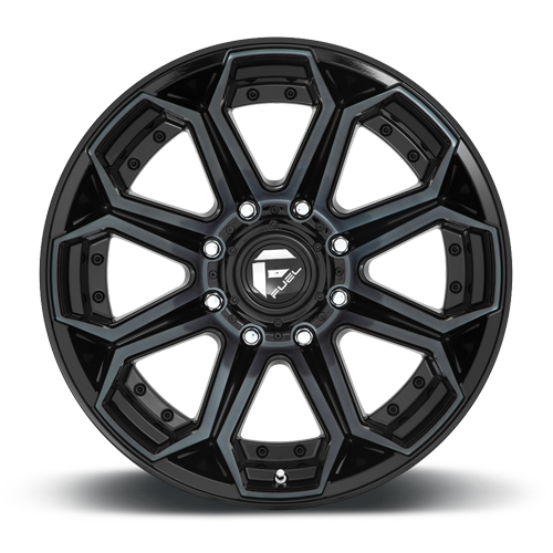 Aluminum Wheels 18X9 Siege D704 8 On 180 Gloss Black Machined Double Dark Tint 124.3 Bore 1 Offset Fuel Off Road Wheels