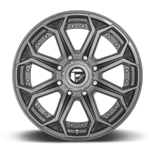Aluminum Wheels 18X9 Siege D705 8 On 170 Brushed Gunmetal Gray Tinted Clear 125.1 Bore 1 Offset Fuel Off Road Wheels