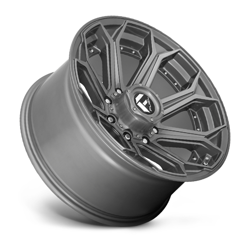 Aluminum Wheels 20X9 Siege D705 8 On 170 Brushed Gunmetal Gray Tinted Clear 125.1 Bore 1 Offset Fuel Off Road Wheels