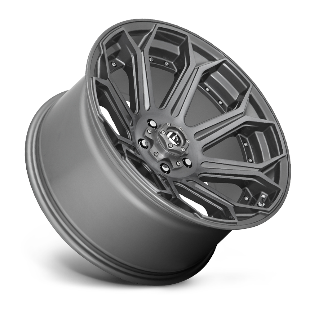 Aluminum Wheels 20X9 Siege D705 5 On 127 Brushed Gunmetal Gray Tinted Clear 71.5 Bore 1 Offset Fuel Off Road Wheels