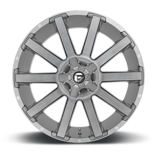 Aluminum Wheels 20X10 Contra Platinum D714 5 On 139.7/5 On 150 Brush Gunmetal Gray/Clear Tint 110.1 Bore -18 Offset Multi Spoke Fuel Off Road Wheels