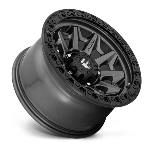 Aluminum Wheels 18X9 Covert D716 5 On 139.7 Matte Gunmetal Gray Black Bead Ring 87.1 Bore 1 Offset Multi Spoke Fuel Off Road Wheels