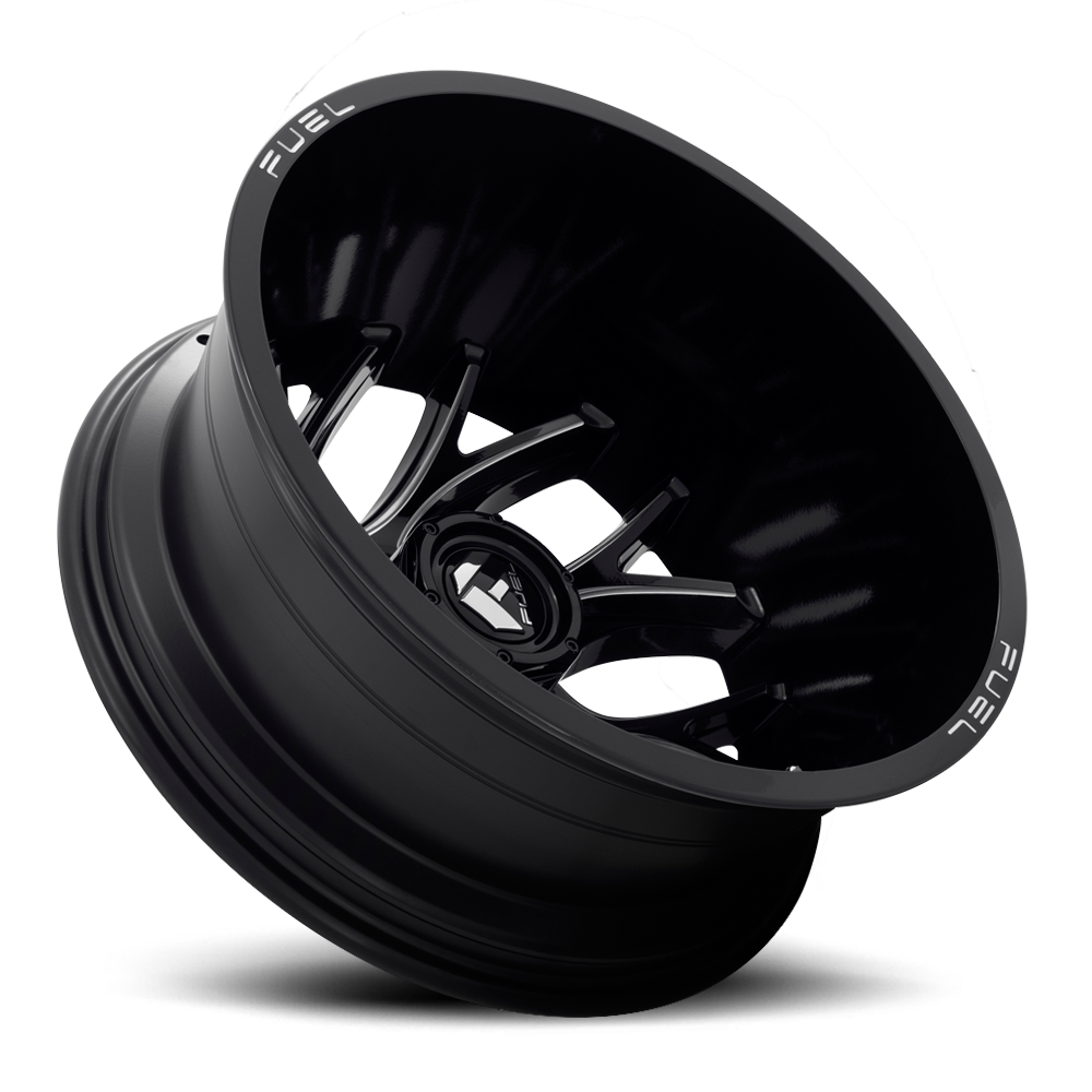 Dually Wheels 20X8.25 Runner Dually D741 8 On 210 Gloss Black Milled 154.3 Bore -195 Offset 8 Spoke Outer Dually Fuel Off Road Wheels