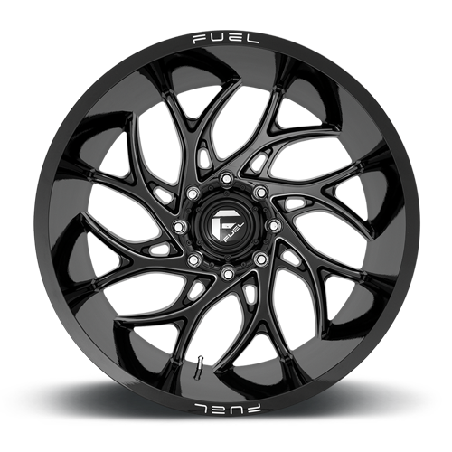 Aluminum Wheels 22X10 Runner D741 5 On 139.7 Gloss Black Milled 78 Bore -18 Offset Fuel Off Road Wheels