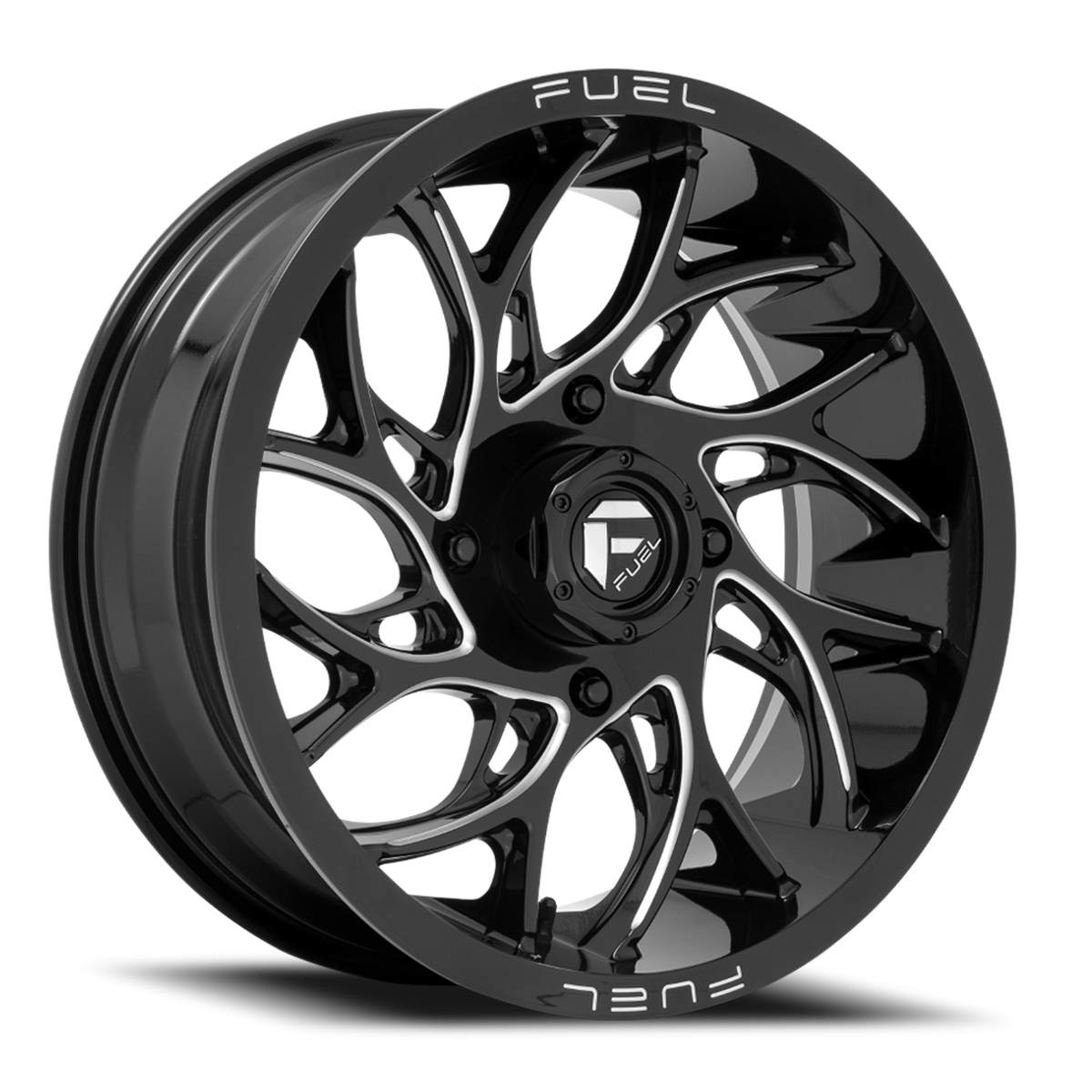 Aluminum Wheels 22X7 Runner UTV D741 4 On 156 Gloss Black Milled 132 Bore 0 Offset Fuel Off Road Wheels