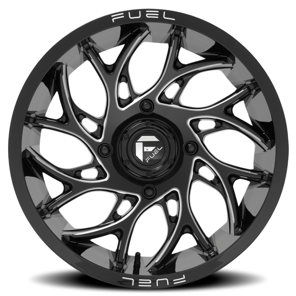 Aluminum Wheels 22X7 Runner UTV D741 4 On 137 Gloss Black Milled 110.2 Bore 0 Offset Fuel Off Road Wheels