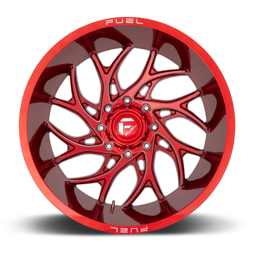Aluminum Wheels 20X10 Runner D742 6 On 139.7 Candy Red Milled 106.1 Bore -18 Offset Fuel Off Road Wheels