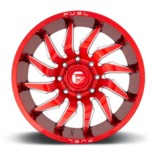Aluminum Wheels 22X12 Saber D745 5 On 127 Candy Red Milled 71.5 Bore -44 Offset Fuel Off Road Wheels