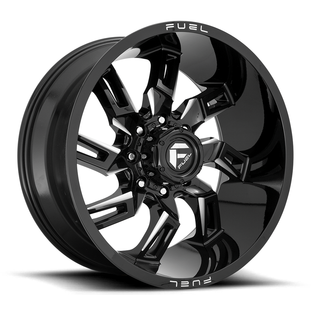 Fuel Off-Road Aluminum Wheels 20X10 Lockdown D747 Gloss Black Milled