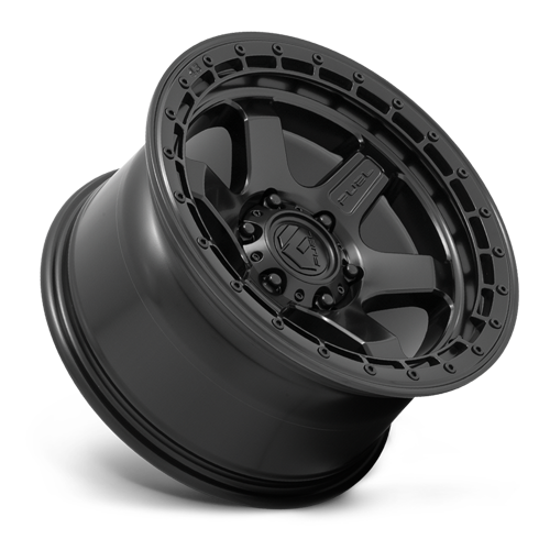 Aluminum Wheels 18X9 Block D750 6 On 139.7 Matte Black/Black Ring 106.1 Bore -12 Offset 6 Spoke Fuel Off Road Wheels