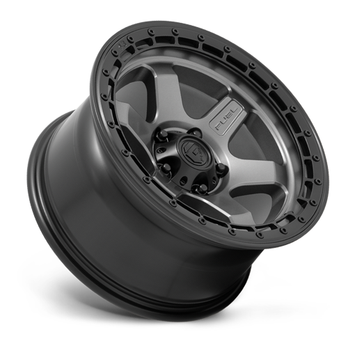 Aluminum Wheels 17X9 Block D752 5 On 127 Gunmetal Gray/Black Ring 71.5 Bore 1 Offset 6 Spoke Fuel Off Road Wheels