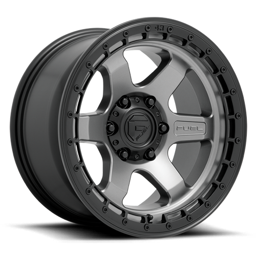 Fuel Off-Road Aluminum Wheels 17X9 Block D752 Gunmetal Gray/Black Ring