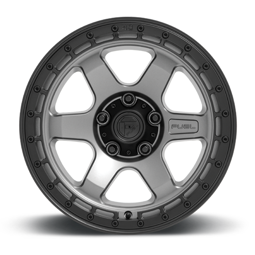 Aluminum Wheels 18X9 Block D752 5 On 127 Gunmetal Gray/Black Ring 71.5 Bore 1 Offset 6 Spoke Fuel Off Road Wheels