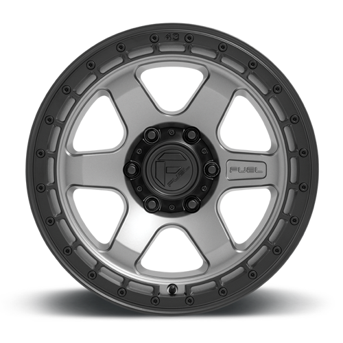 Aluminum Wheels 18X9 Block D752 6 On 139.7 Gunmetal Gray/Black Ring 106.1 Bore 1 Offset 6 Spoke Fuel Off Road Wheels