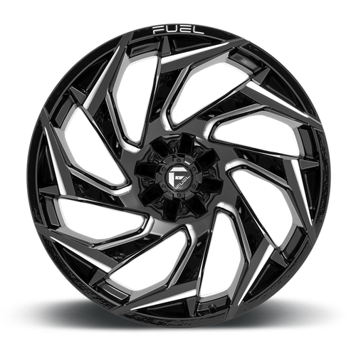 Aluminum Wheels 17X9 Reaction D753 6 On 135/6 On 139.7 Gloss Black Milled 106.1 Bore 1 Offset Fuel Off Road Wheels