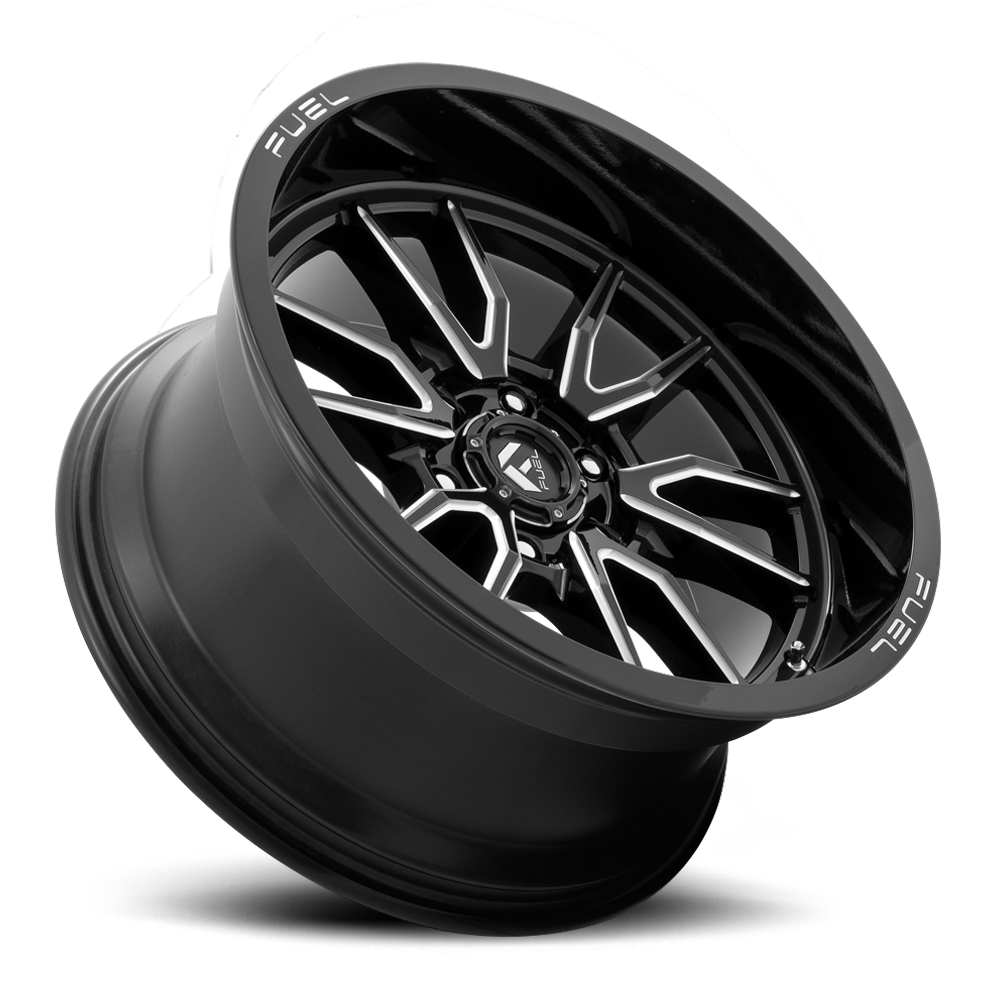 Aluminum Wheels 18X9 Clash 6 D761 6 On 120 Gloss Black Milled 67.06 Bore 1 Offset Multi Spoke Fuel Off Road Wheels