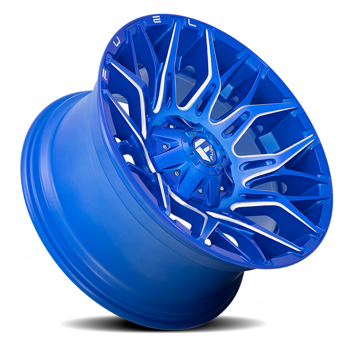 Aluminum Wheels 20X10 Twitch D770 8 On 180 Anodized Blue MIlled 124.3 Bore -18 Offset Fuel Off Road Wheels