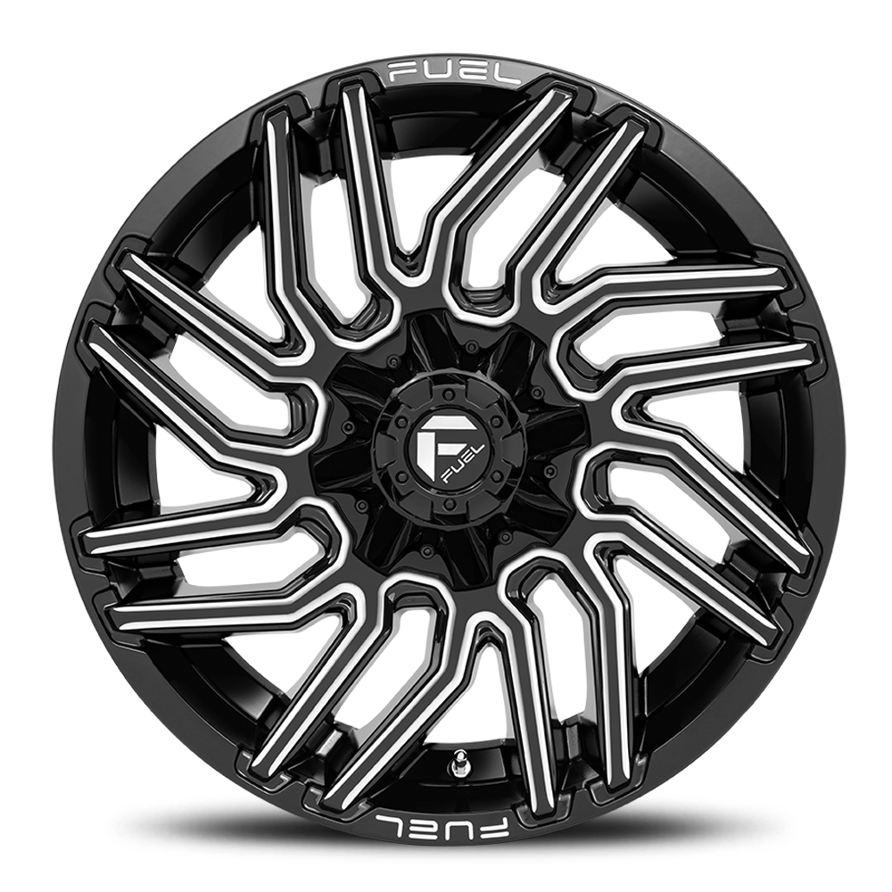 Aluminum Wheels 20X10 Typhoon D773 5 On 114.3/5 On 127 Gloss Black/Milled 78 Bore -18 Offset Fuel Off Road Wheels