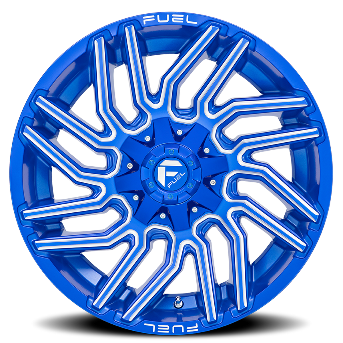 Aluminum Wheels 20X9 Typhoon D774 8 On 170 Anodized Blue MIlled 125.1 Bore 1 Offset Fuel Off Road Wheels
