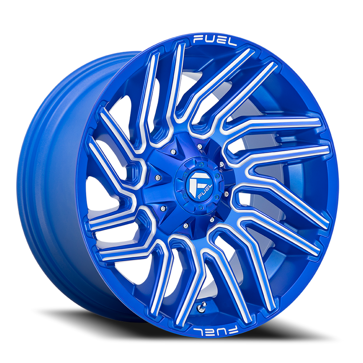 Aluminum Wheels 22X10 Typhoon D774 8 On 170 Anodized Blue MIlled 125.1 Bore -18 Offset Fuel Off Road Wheels