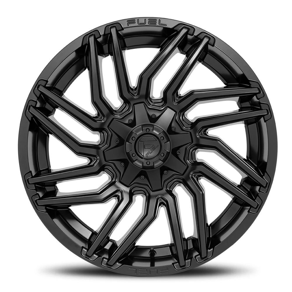Aluminum Wheels 22X10 Typhoon D775 8 On 170 Matte Black 125.1 Bore -18 Offset Fuel Off Road Wheels