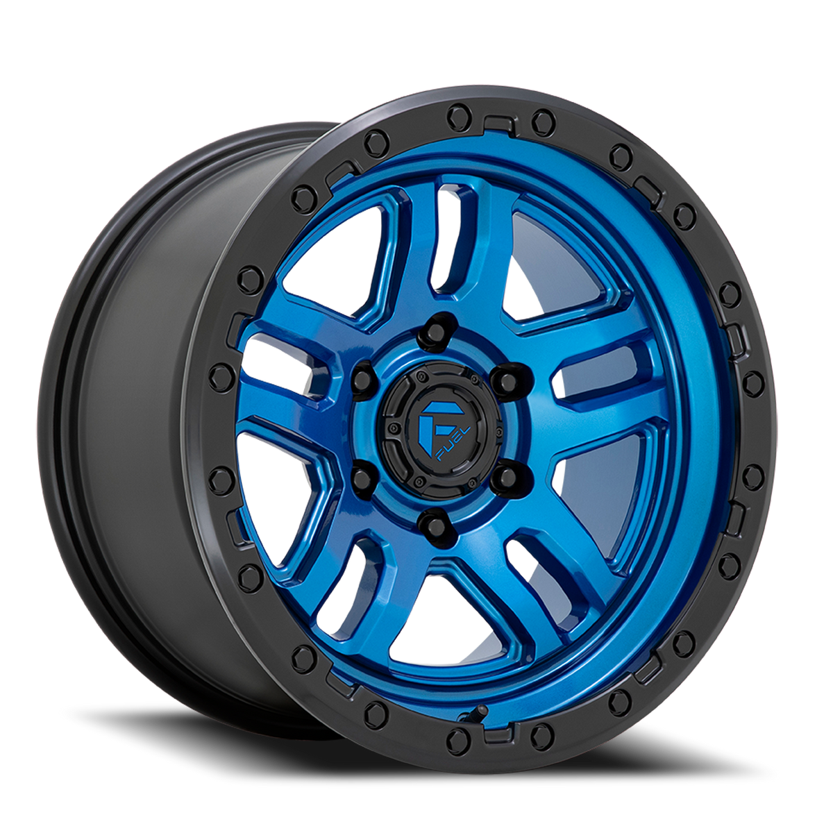 Fuel Off-Road Aluminum Wheels 17X9 AMMO D790 Blue W/Black Lip