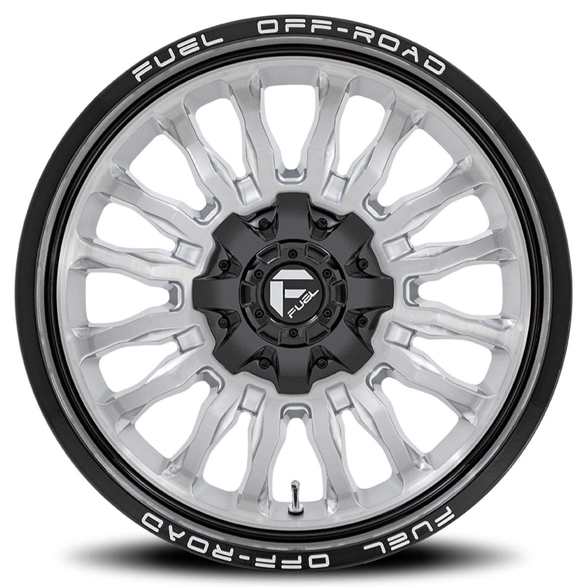Aluminum Wheels 20X9 Arc D798 5 On 114.3/5 On 127 Silver/Brushed Face-Milled Black Lip 78.1 Bore 1 Offset Fuel Off Road Wheels