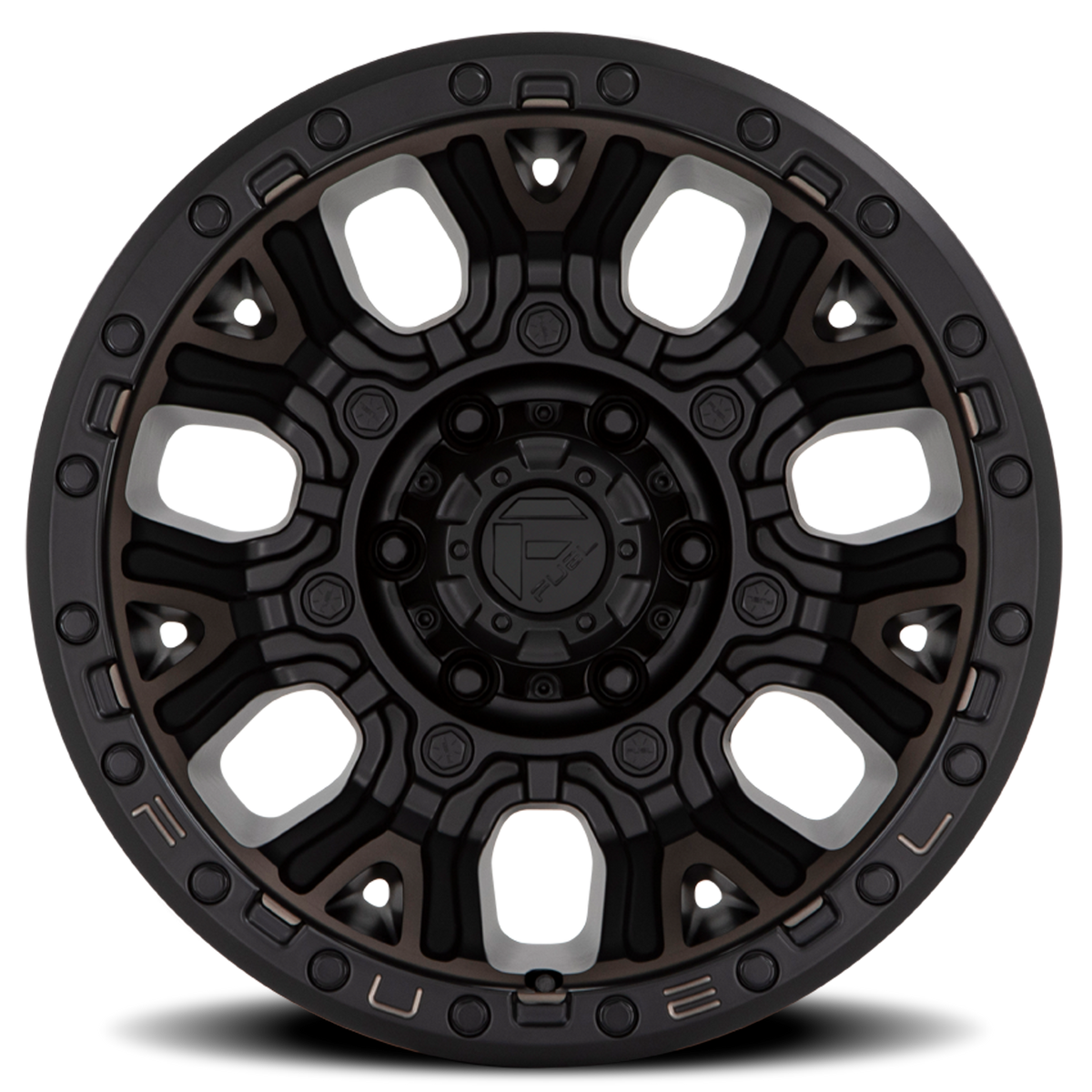 Aluminum Wheels 20X9 Traction D824 8 On 180 Matte Black Double Dark Tint 124.2 Bore 1 Offset Fuel Off Road Wheels