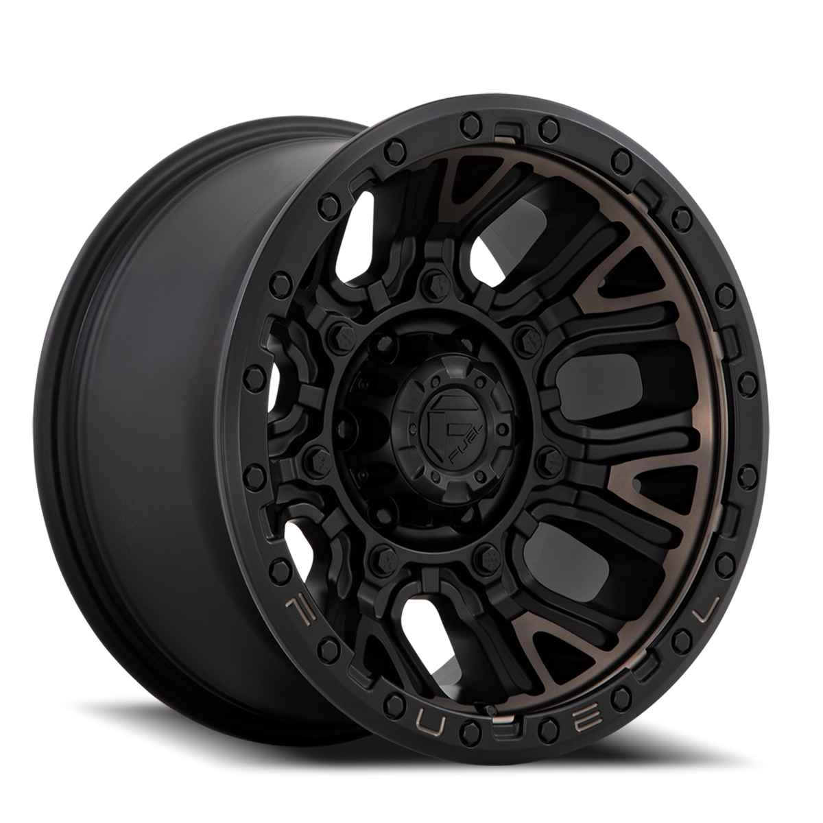Aluminum Wheels 20X9 Traction D824 8 On 165.1 Matte Black Double Dark Tint 125.1 Bore 1 Offset Fuel Off Road Wheels