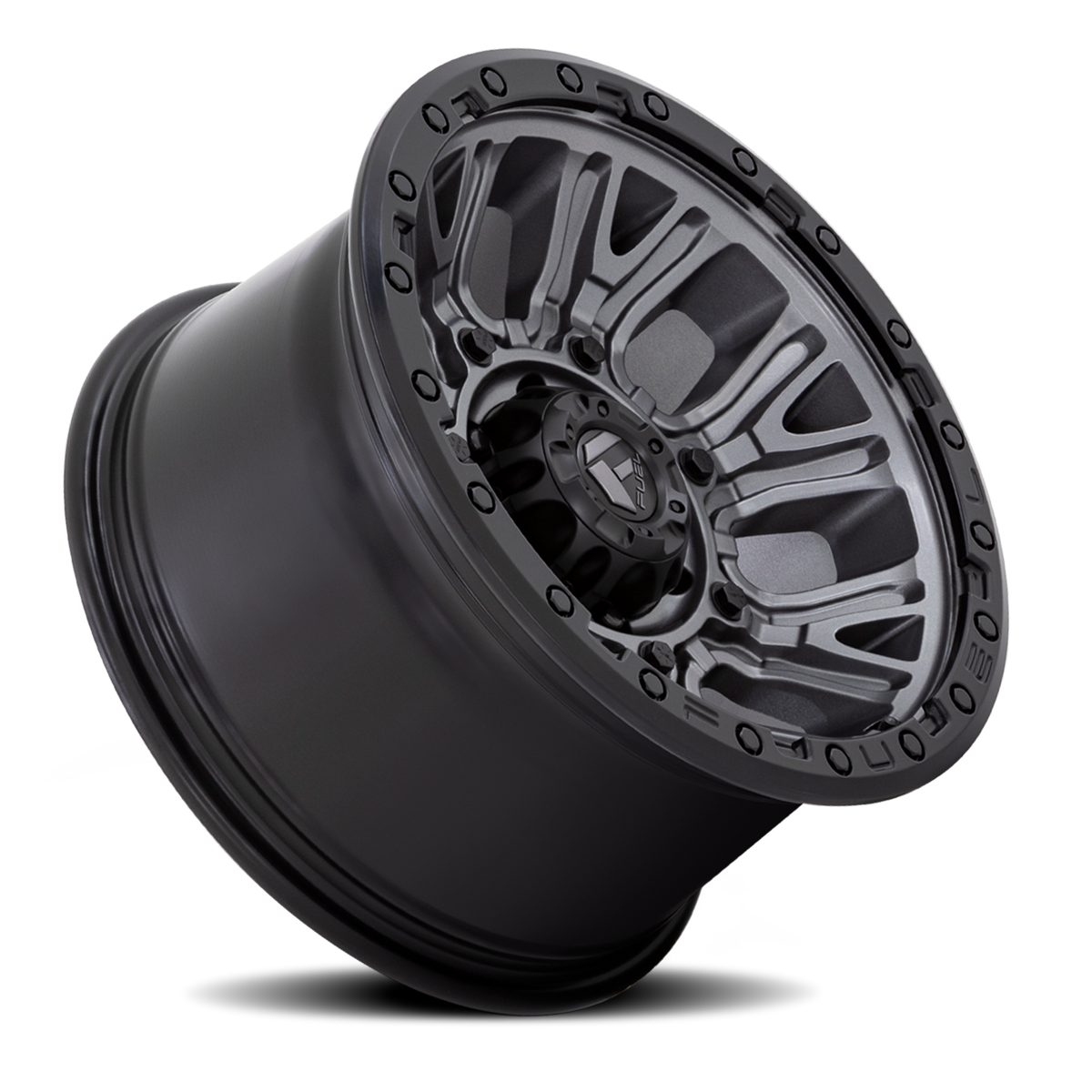 Aluminum Wheels 20X10 Traction D825 6 On 139.7 Gunmetal Gray/Black Ring 106.1 Bore -18 Offset Fuel Off Road Wheels