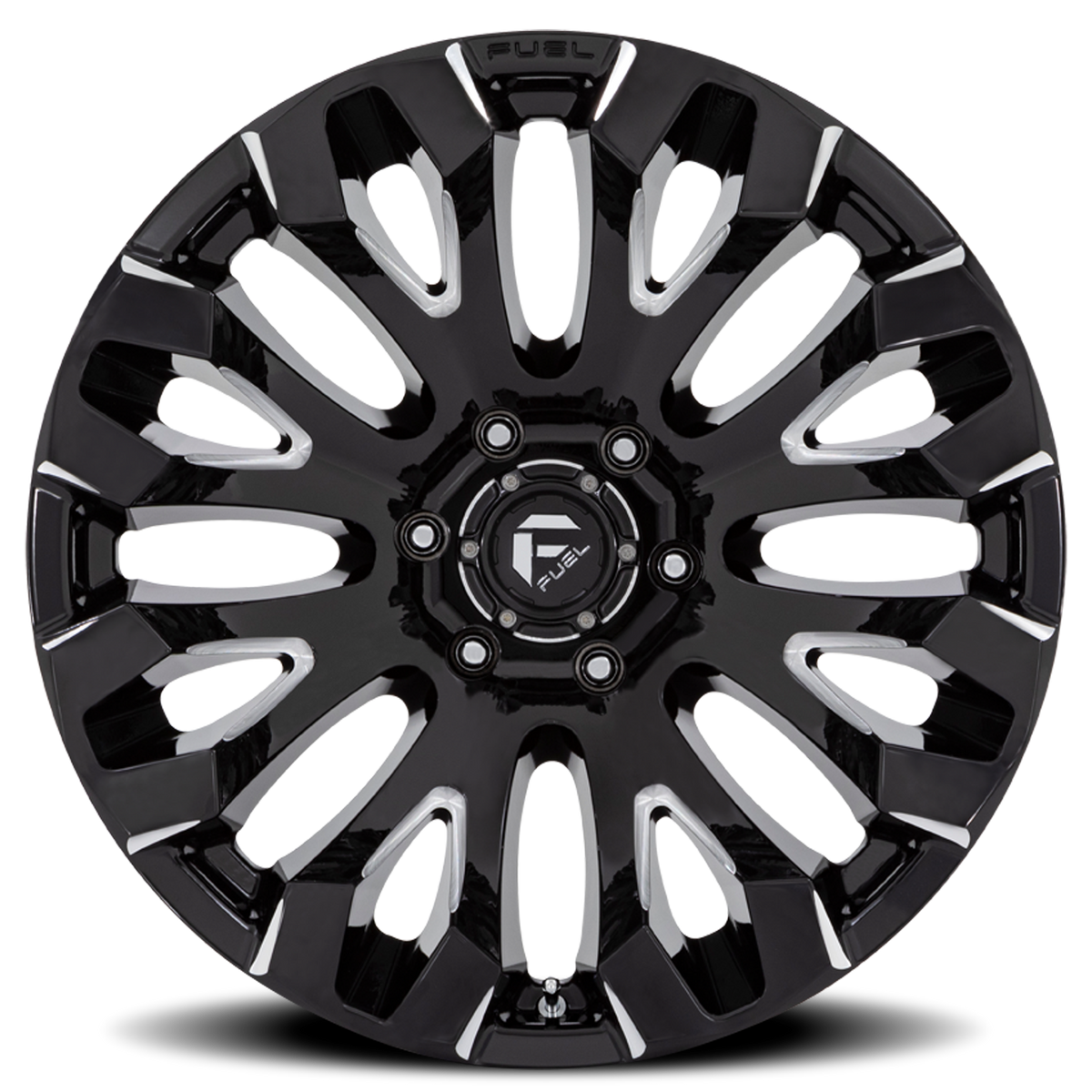 Aluminum Wheels 18X9 Quake D828 8 On 180 Gloss Black Milled 124.2 Bore 1 Offset Fuel Off Road Wheels