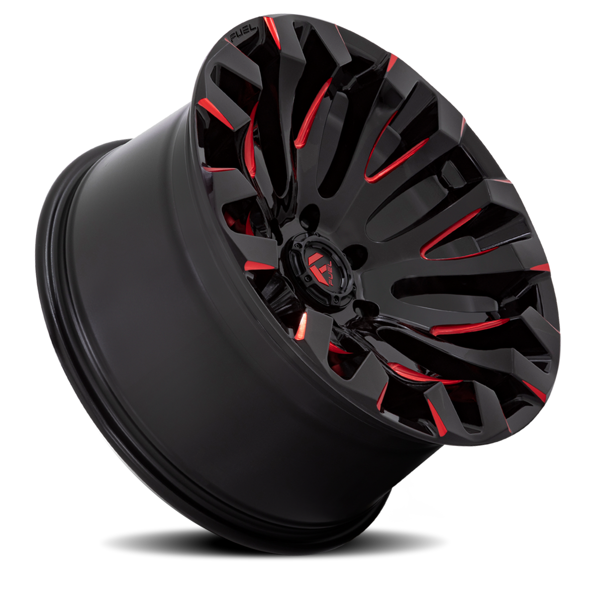 Aluminum Wheels 20X9 Quake D829 5 On 139.7 Gloss Black Milled Red 78.1 Bore 1 Offset Fuel Off Road Wheels