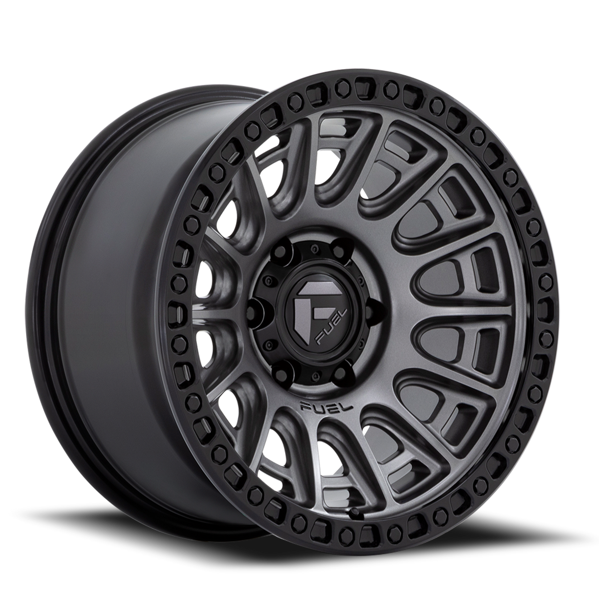 Fuel Off-Road Aluminum Wheels 17X9 Cycle D835 Gunmetal Gray/Black Ring