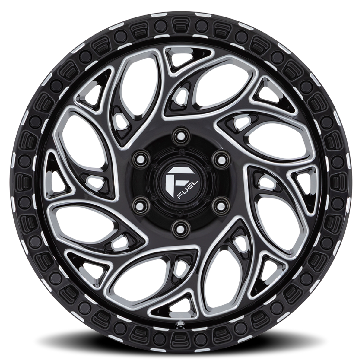 Aluminum Wheels 18X9 Runner OR D840 6 On 114.3 Gloss Black Milled 66.06 Bore 1 Offset Fuel Off Road Wheels