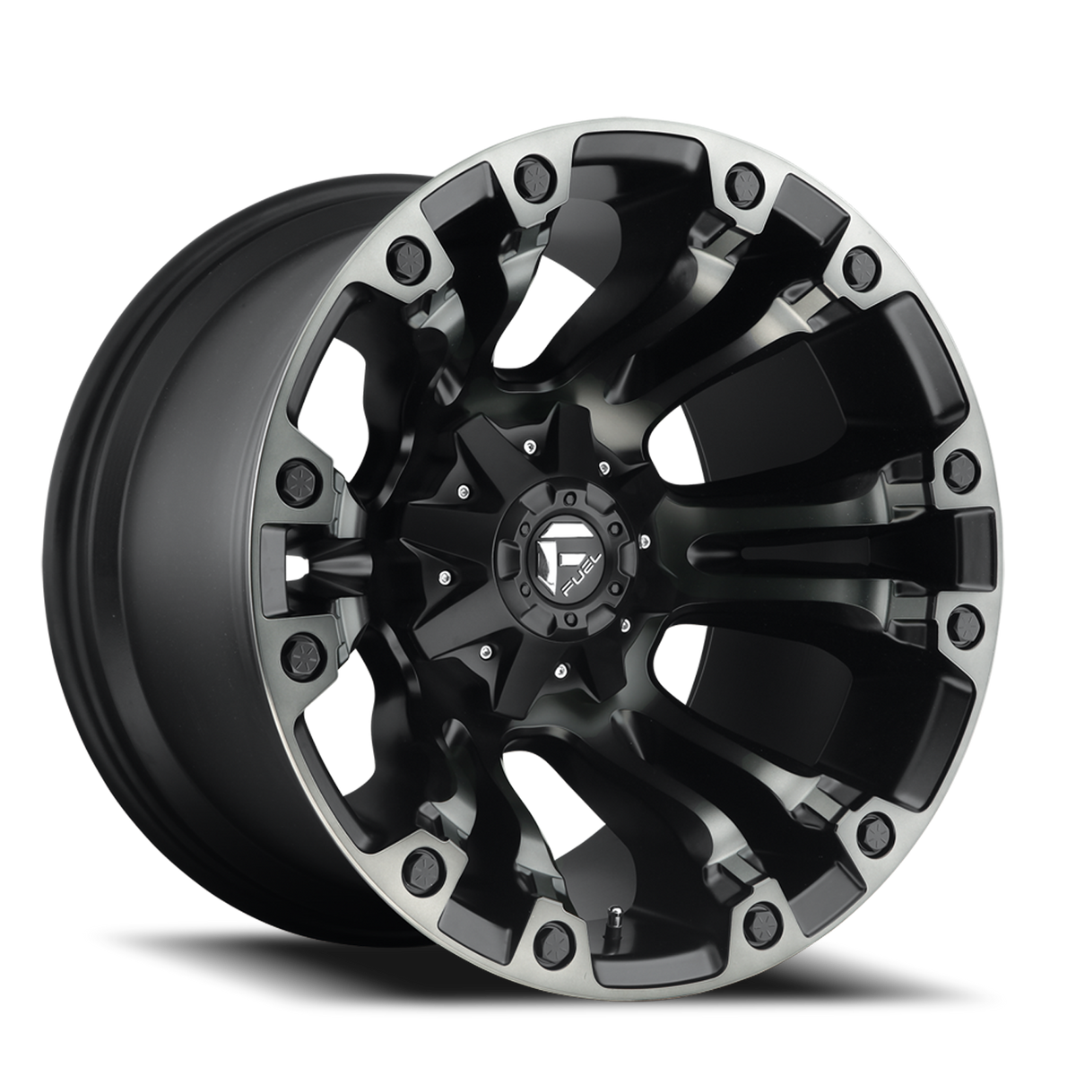 Aluminum Wheels 20X10 Vapor D851 5 On 114.3/5 On 127 Matte Black Gray Tint 78.1 Bore -18 Offset Fuel Off Road Wheels