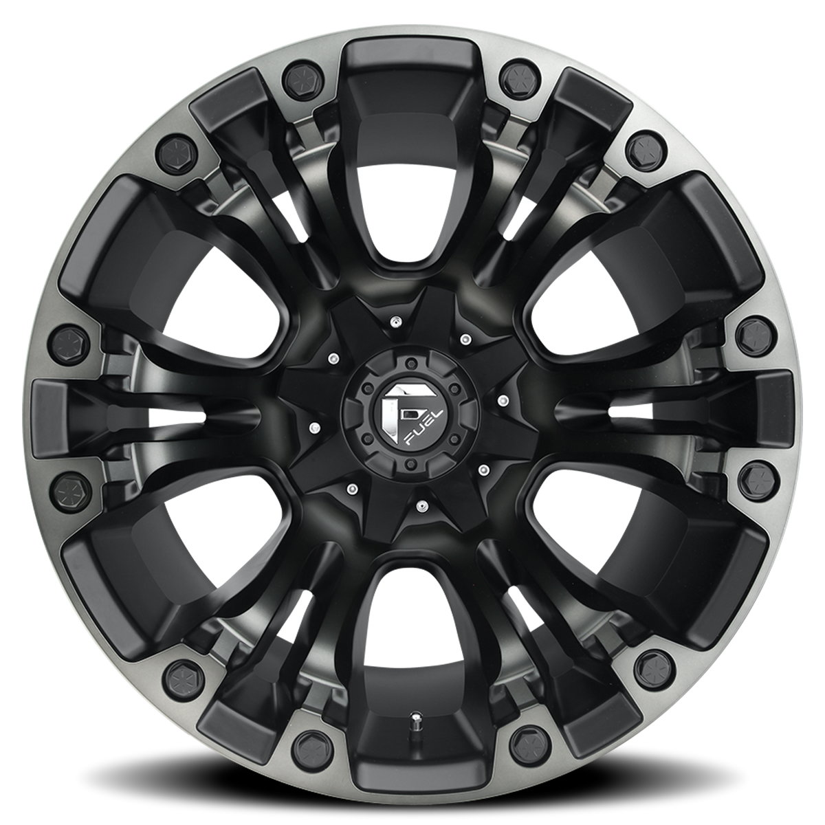 Aluminum Wheels 20X9 Vapor D851 8 On 180 Matte Black Gray Tint 124.2 Bore 1 Offset Fuel Off Road Wheels