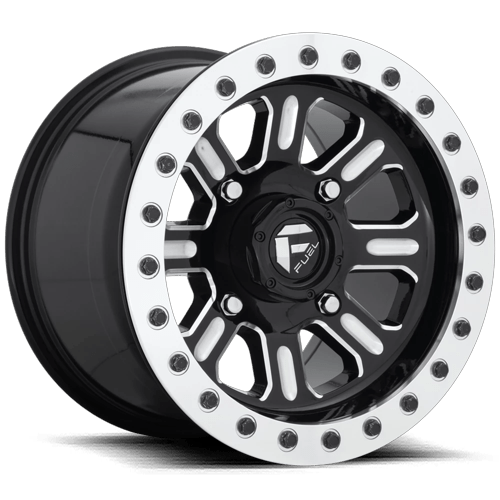 Fuel Off-Road Aluminum Wheels 15X7 Hardline Utv Beadlock D910 Gloss Black Milled