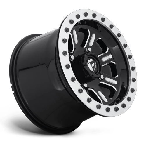 Fuel Off-Road Aluminum Wheels 15X7 Hardline Utv Beadlock D910 Gloss Black Milled